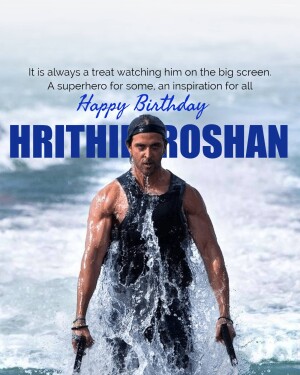Hrithik Roshan Birthday Poster, Status and Hd Images Download 25 hrithik roshan birthday Poster